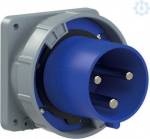 CEE flanged plug 3x125A (2P+E) 6h IP67 POWER TWIST 120x120mm blue 643-6 | 9003399068065