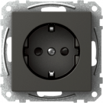 Socket outlet, black, Exxact WDE003176 | 3606480203282