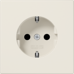 Socket outlet 16A/250V, grounded, with child protection, screwless, beige, LS LS1520KI | 4011377063013
