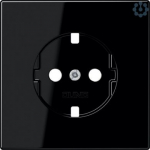 Central plate for socket outlet, black, LS LS1520PLSW | 4011377063938