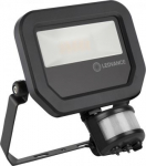 LED floodlight FL PFM 10W/3000K SYM 100 S black, with sensor 4058075460836 | 4058075460836