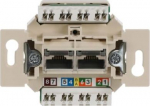 Flush Mounted Inserts Cat 6 RJ45 8(8) Inclined version 1gang white 2CKA000230A0400 | 4011395118344