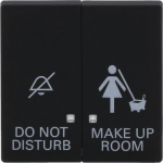 As cover for flush-mounted rocker control switch insert, DND/MUR. DO NOT DISTURB MAKE UP ROOM 2CKA001751A3213 | 4011395282762