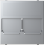Color: Silver.   Cover plate for two 201X.X connectors and/or and housings (refs.: 2017.2, 2017.3, 2018.5, 2018.6, 2018 and 2018.8)   With labeling area for stickers   With shutter   Size: 2 modules. 2CLA221640N1301 | 8427238201702