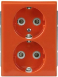There are terminals for each contact of the socket outlet for max 4 rigid wires. No X-terminals. The socket outlet insert without the cover plate is screen-protected. Colour orange (RAL2000). 2TKA00002963 | 6438199004693