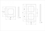 Cover frame, Exxact, Solid, 2 gangs, white WDE004002 | 3606480208430