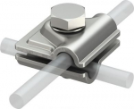 &bull; T veida, krustveida vai paralēliem savienojumiem &bull; Ātra montāža ar vienu nerūso&scaron;ā tērauda skrūvi M10 x 30 &bull; Atbilst VDE 0185-305 (IEC 62305) prasībām 5311404 | 4012196466283