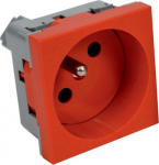 Quadro socket module with protective pin and screens, red - 10 pcs, carton. Easy assembling. Manufactured for Kopos products QP 45X45 C_BB | 8595568919182