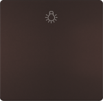 1-gang rocker with light symbol, 68x68mm, brown, DELTA style 5TG7141-0CH20 | 4001869583440
