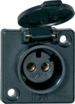 Socket outlet 12V DC, IP34, black, SELV 303026000 | 6438054001577