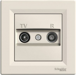 Socket, TV/R, with frame, 1dB, cream, Asfora EPH3300123 | 3606480526411