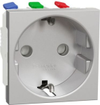 1-gang socket-outlet, 2P+E, 16A 250V, IP21D, aluminium NU305730 | 3606489454203