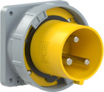 CEE-flanged plug 3x125A (2P+PE) 4h IP67 POWER TWIST yellow 643-4 | 9003399438240