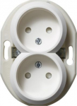 Double socket outlet - 2P + E - 16 A - 250 V - white Renova WDE011121 | 3606480698064