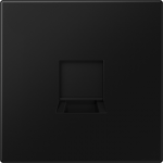 Centre plate 1x modular jack, matt graphite, LS LS1969-1WESWM | 4011377188723