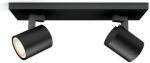 Hue Runner double spot black 2x4.2W, 230V, White Ambiance 929003811801 | 8720169320352