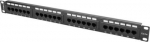 Lanberg | Patch Panel 24 port 1U 19" CAT.5E UTP | PPU5-1024-B | Black PPU5-1024-B | 5901969404081