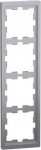 Cover frame, 4-gang, stainless steel, Merten D-life MEG4040-6536 | 4042811197889