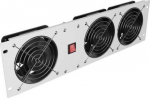 Lanberg Vertical Ventilation Panel 19" 3U for Rack three Fans 230V | AK-1506-S | Grey AK-1506-S | 5901969447279