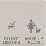 As cover for flush-mounted rocker control switch insert, DND/MUR. DO NOT DISTURB MAKE UP ROOM 2CKA001751A3214 | 4011395282779