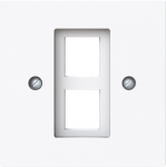 For 2 modular jack inserts.   Pitch dimensions: (WxH) approx. 14.8 x 19.4 mm.   Suitable for Art. No. 0210 and 0211. 2CKA001753A9926 | 4011395328446