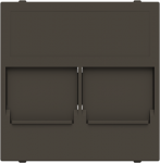 Color: Anthracite.   Cover plate for two 201X.X connectors and/or and housings (refs.: 2017.2, 2017.3, 2018.5, 2018.6, 2018 and 2018.8)   With labeling area for stickers   With shutter   Size: 2 modules. 2CLA221640N1801 | 8427238201733
