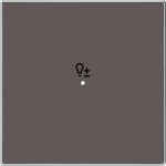 Cover plate Symbol "light" for Switch/dimmer Single push button Taupe - Sky Niessen 2CLA852625A6301 | 8427238236223