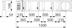 Canalis, straight length, 250A, 1,5m, 6 tap-off outlets. range of product: Canalis - product name: KS - product or component type: busbar trunking - busbar description: distribution length - material: aluminium - device application: medium power dist ...