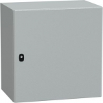 Spacial S3D plain door with mount.plate. H600xW600xD250.IP66 IK10 RAL7035.. range of product: Spacial S3D - device application: multi-purpose - product or component type: compact enclosure - enclosure nominal height: 600 mm - enclosure nominal width: ...