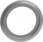 Metal Ring, Harmony XB4, Liquid spray protective washer, for flush mounted, grey, 30mm, NEMA hole ZB4FBZ014 | 3606481736185