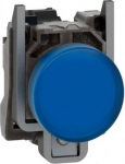 Pilot light, Harmony XB4,metal, blue, 22mm, universal LED, plain lens, 110...120V AC XB4BVG6 | 3389110168273