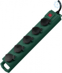 Extension cord Super-Solid SL 5 sockets 5m H07RN-F 3x1.5, IP54, with switch, green 1159910215 | 4007123248438