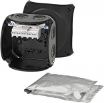 Waterproof junction box WP 0402 B with 5 pole terminals 2,5 mm2, black IP68 62000100 | 4012591123538