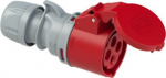 CEE connector 4x16A (3P+PE) 6h IP44 SHARK TT with cap red 214-6TT | 9003399581304