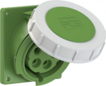 CEE-flanged socket 5x32A(3P+N+PE) 10h IP67 92x100 sloping green 4252-10 | 9003399117343