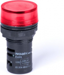 Panel mounted signal lamp, flat shaped head, resistance, red, 36V AC/DC 105430 | 8592765054319