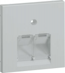 Central plate UAE 2-gang, for Frontplate 55, hfr, lightgrey GZUAE2A7035 | 4012740983365