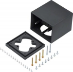 pedestal box with 2 installation fields, Polyamid, deep black GBZ29005 | 4012002246764