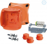 Fireproof junction box FK 0402 130x130x77mm E90 IP65/66 orange with terminal 62000180 | 4012591126027