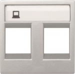 N2218.2 PL Cover plate for data outlet 2xRJ45, silver, 2 modules Zenit 2CLA221820N1301 | 8427238067964