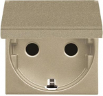 N2288.1 CV Socket outlet with lid, champagne, 2 modules Zenit 2CLA228810N1901 | 8427238092553