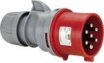 CEE Industrial Plug 7x16A (5P+Z+N) 6h IP44/IP54, SHARK red/grey 017-6v | 9003399004681
