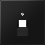 Cover plate for modular IAE/UAE data socket, matt black, 1xRJ45, LS LS969-1UASWM | 4011377186712