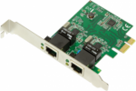Logilink PC0075, 2-port Gigabit PCI Express network card | Logilink | 2 x Gigabit Lan (RJ 45) | PCIe PC0075 | 4052792030600