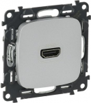 Screw-type socket HDMI 1.3 Valena Allure - aluminium 754717 | 3414970475862