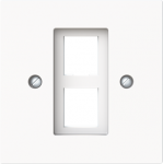For 2 modular jack inserts.   Pitch dimensions: (WxH) approx. 14.8 x 19.4 mm.   Suitable for Art. No. 0210 and 0211. 2CKA001753A9927 | 4011395328453