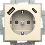 Socket insert Safety Shutter with USB A/C ivory white - Basic55 2CKA002011A6325 | 4011395329528