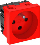 Kontaktligzda 0&deg;, 1-vietīga kodēta ar zemējuma tapu 250V, 10/16A, PC, signālsarkana, 3001 6120312 | 4012196049301