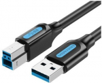 CABLE USB2.0 MALE TO MALE/10M BLACK COQBL VENTION COQBL | 6922794748606