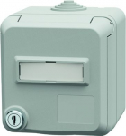Wall mounted receptacle Cepex with lock and labelling field 32A, 4P, 6h, 400V, IP54, light grey 4868 | 4015394314929